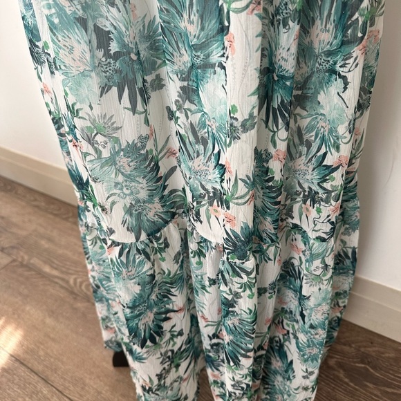 Vanessa Zani Italy Maxi Floral Dress S NWOT layered/tiered with slip - Picture 4 of 10